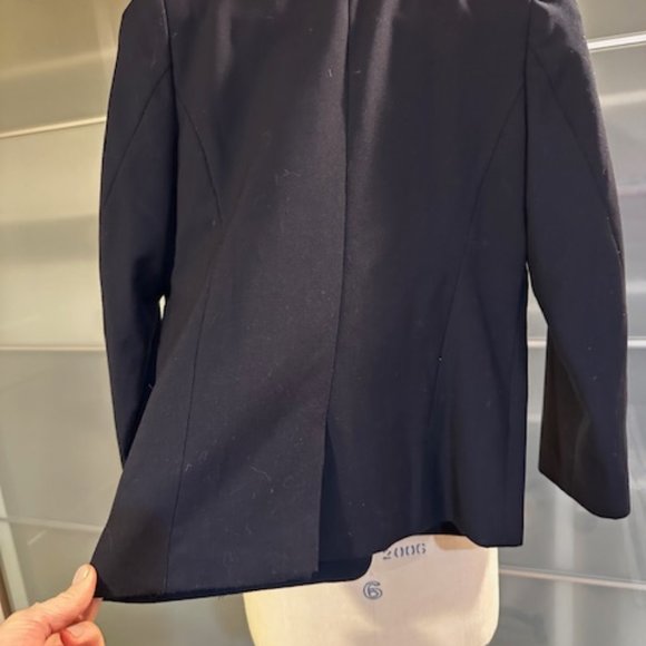 Kids Lands End Two Button Jacket Size 12 Navy Blue with Pockets - Picture 4 of 5